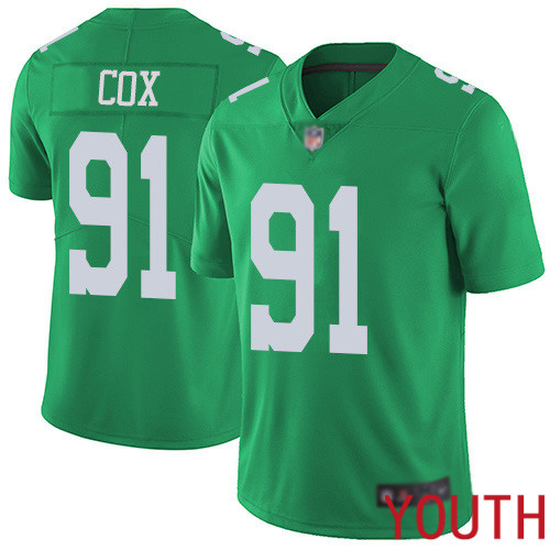 Youth Philadelphia Eagles #91 Fletcher Cox Limited Green Rush Vapor Untouchable NFL Jersey Football